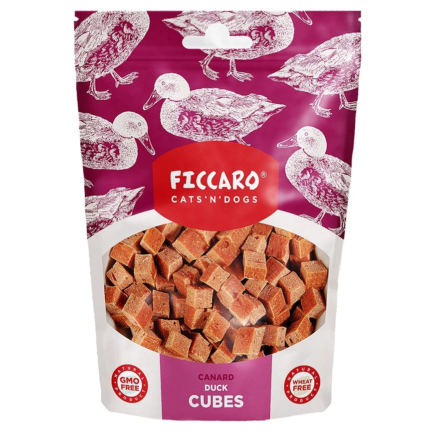 FICCARO Hundesnack And Cubes - lækre andeterninger til hunde 100 g